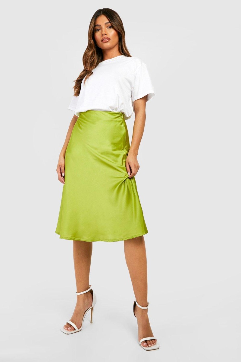 Boohoo Green Women Skirt GOOFASH