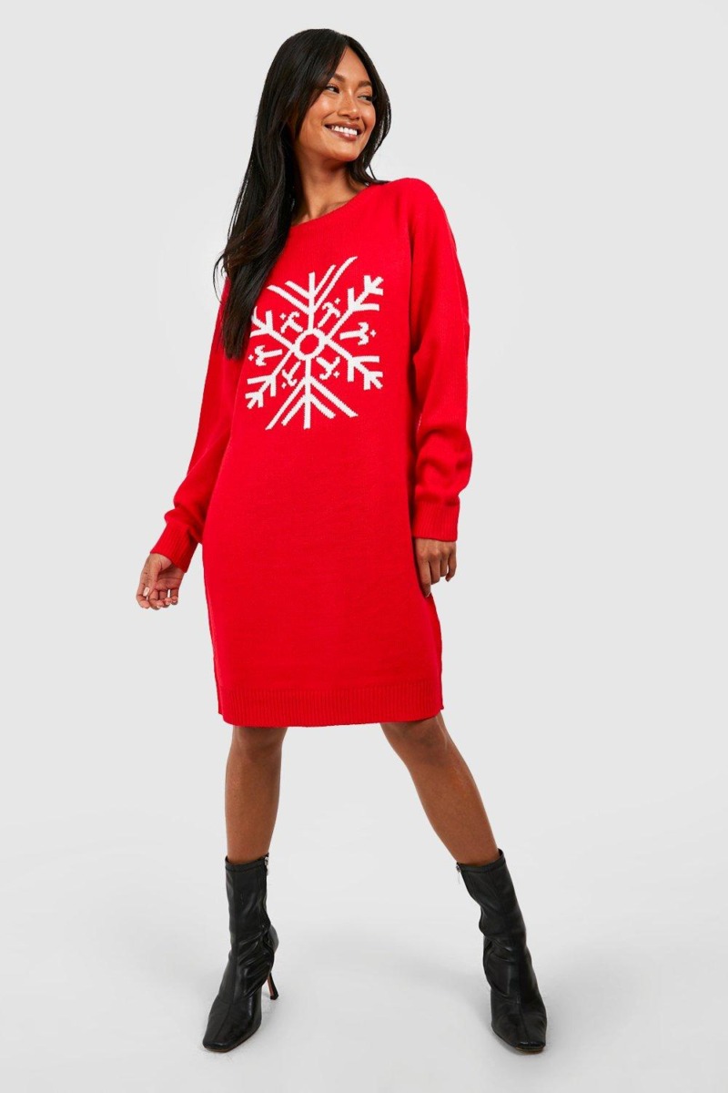 Boohoo - Jumper Dress in Red for Women GOOFASH