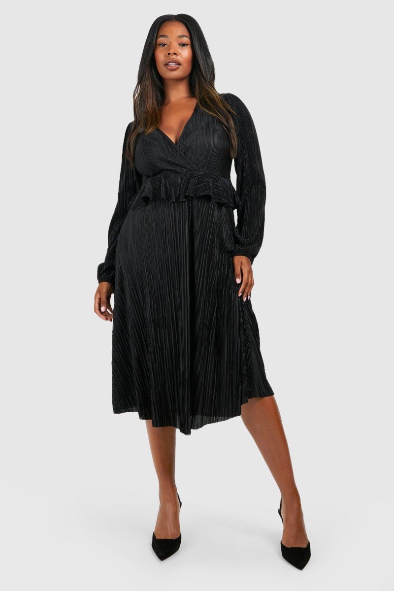 Boohoo - Midi Dress in Black - Woman GOOFASH