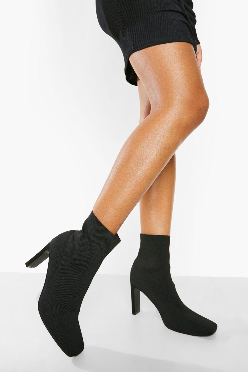 Boohoo - Sock Boots Black Women GOOFASH