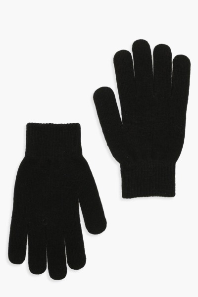 Boohoo Woman Black Gloves GOOFASH