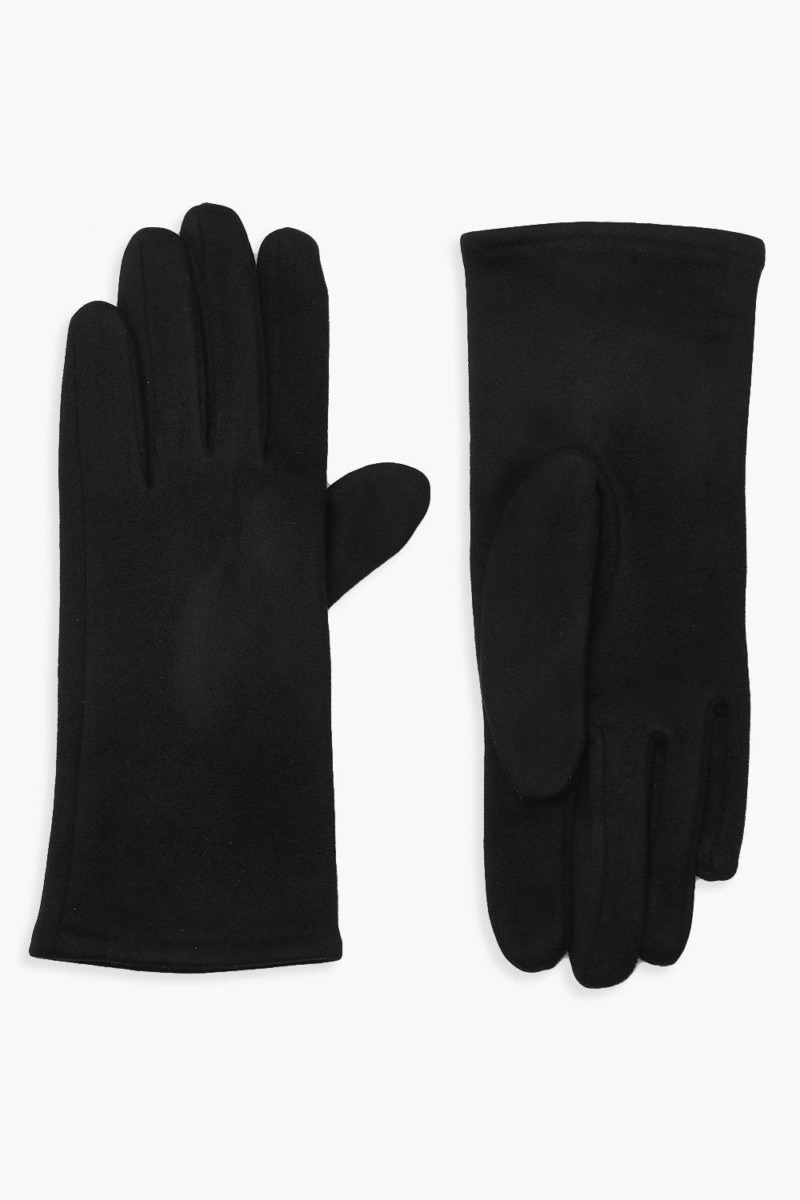 Boohoo Women Black Gloves GOOFASH