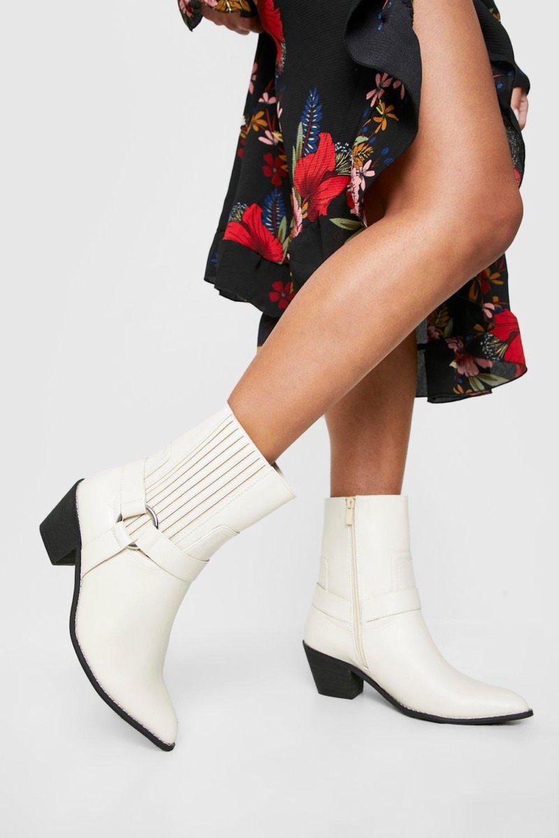 Boohoo Womens Ankle Boots Beige GOOFASH