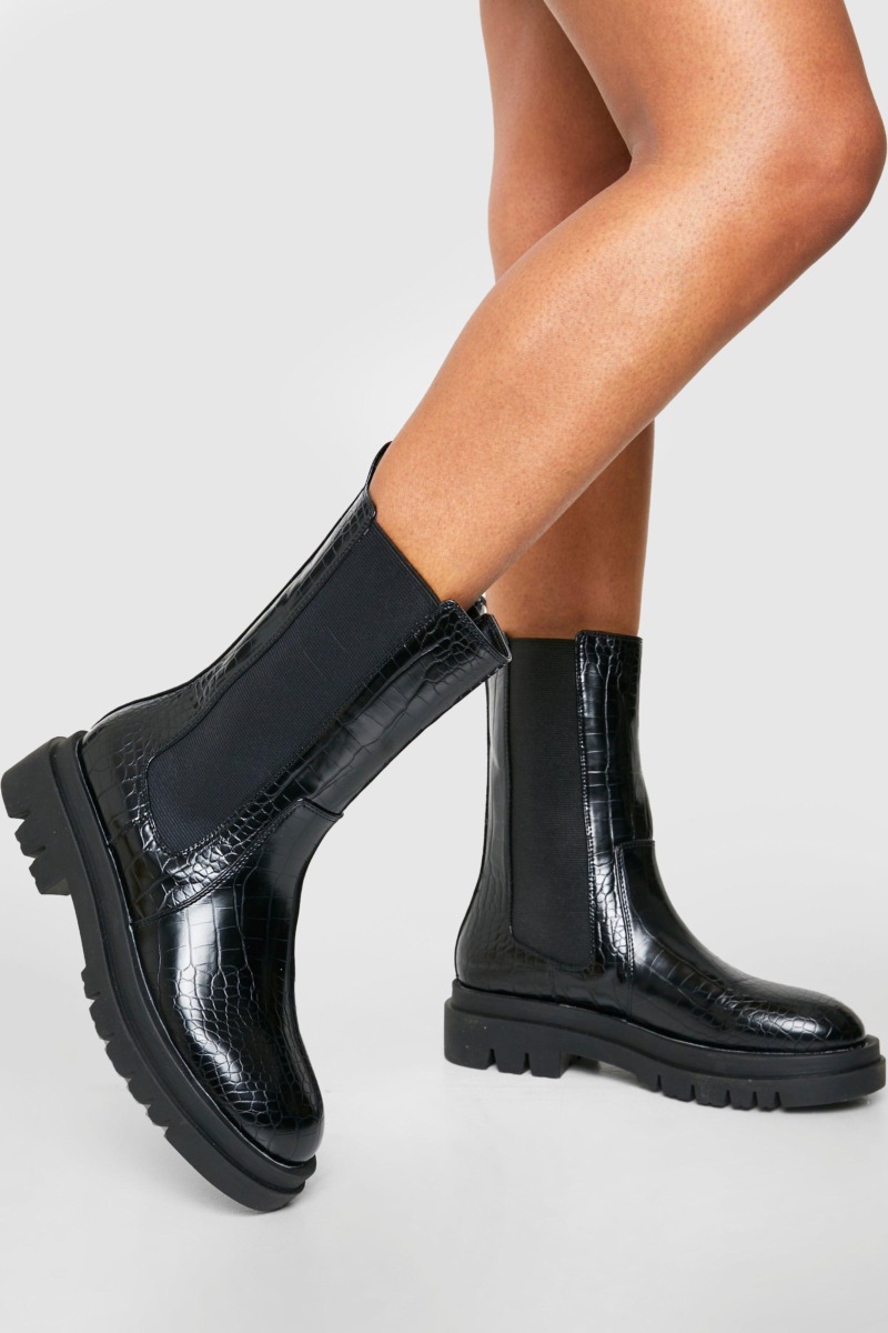 Boohoo - Women's Chelsea Boots Black GOOFASH