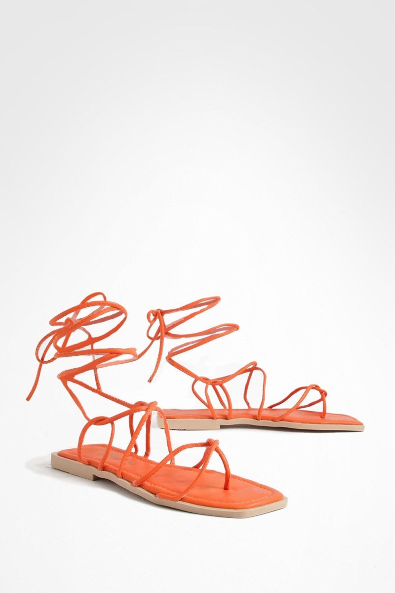 Boohoo - Womens Sandals Orange GOOFASH