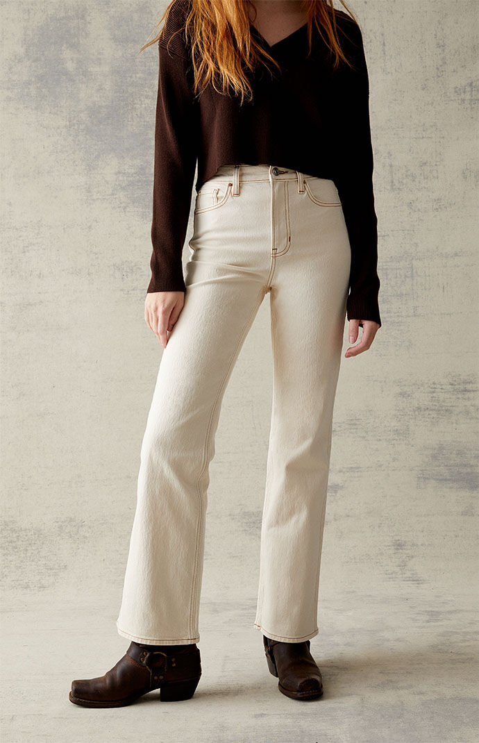 Bootcut Jeans in Cream - Pacsun - Woman GOOFASH