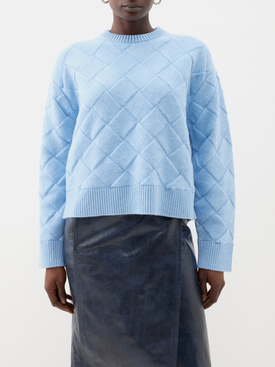 Bottega Veneta - Lady Sweater in Blue by Matches Fashion GOOFASH
