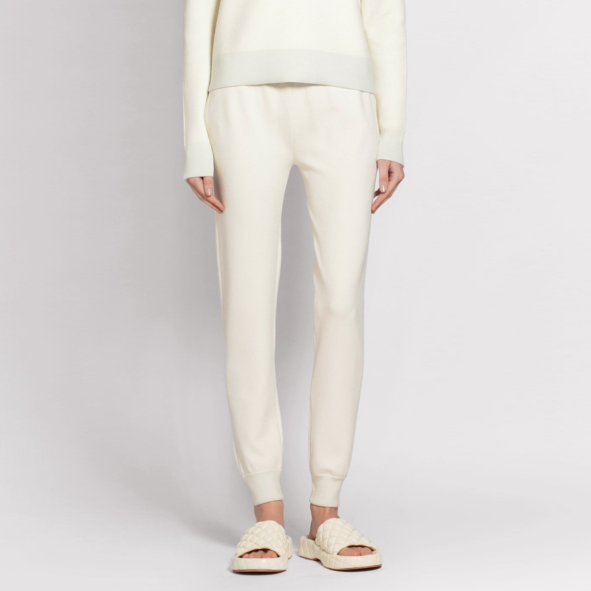 Bottega Veneta Womens Trousers in White from Antonioli GOOFASH