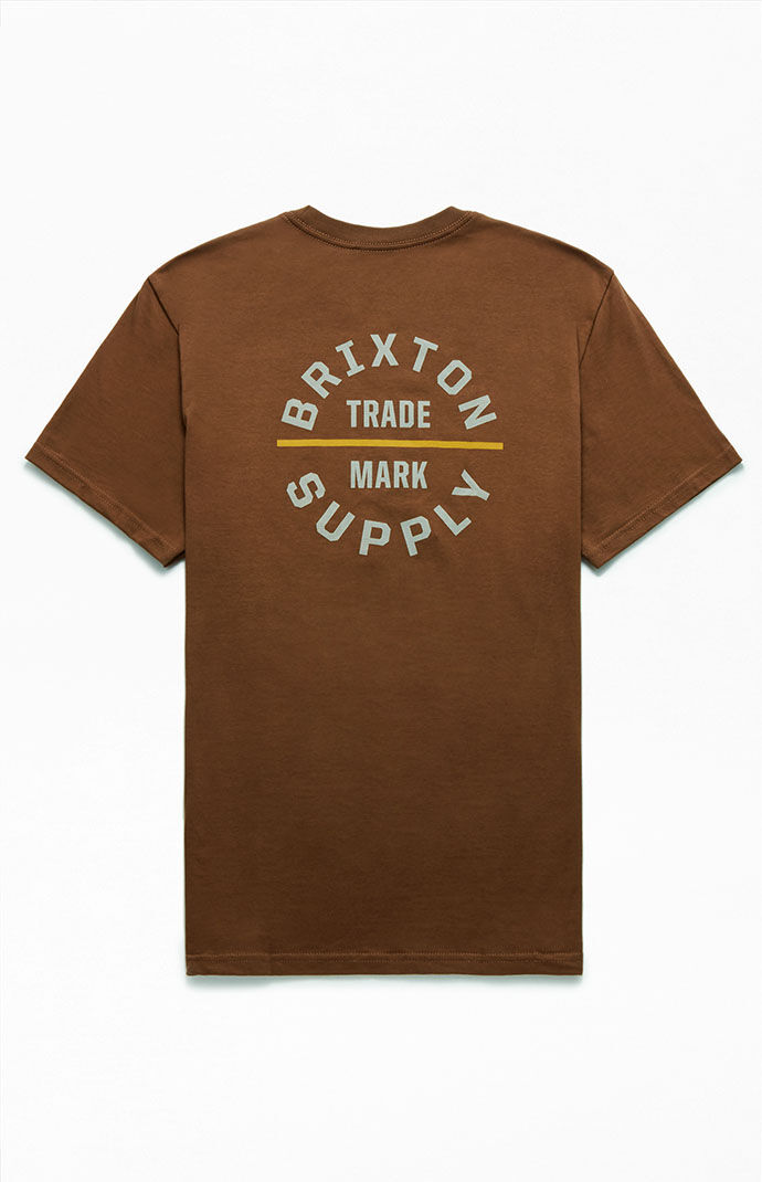 Brixton Men Brown T-Shirt from Pacsun GOOFASH