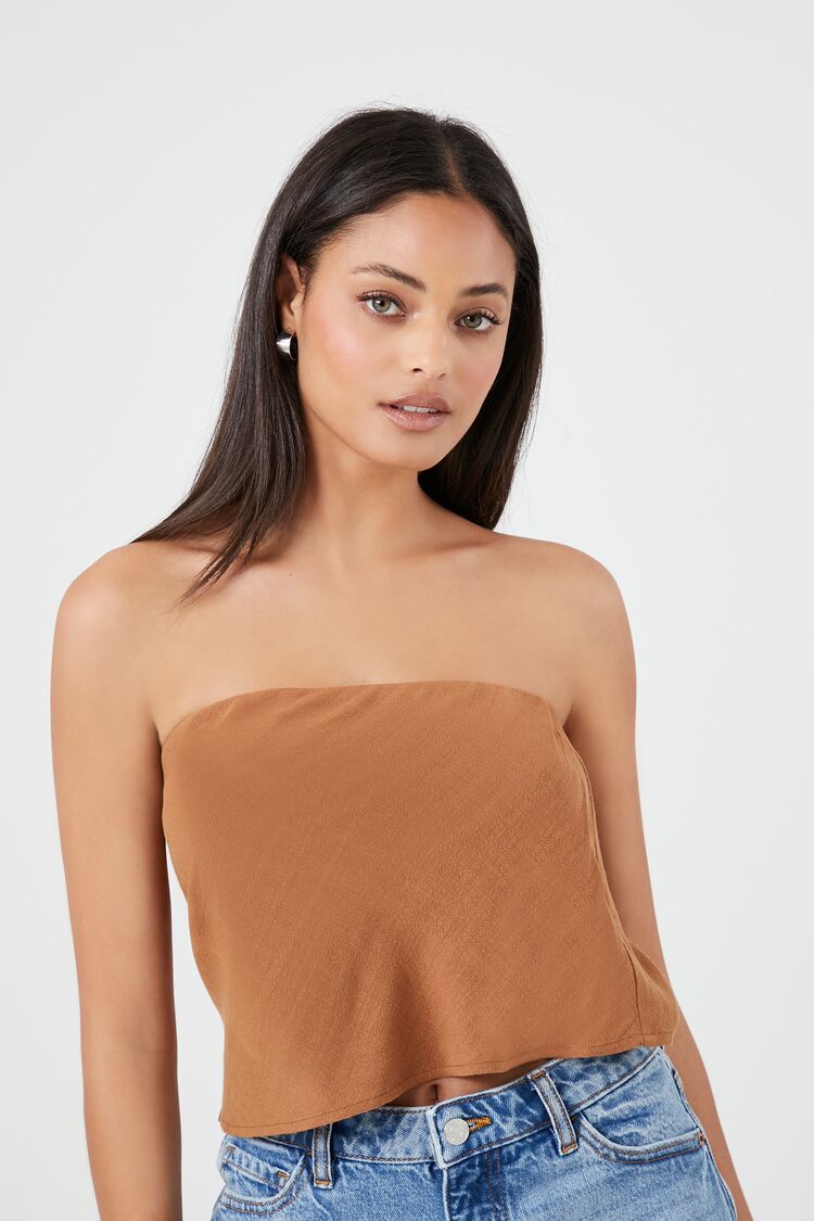 Brown Top Forever 21 GOOFASH