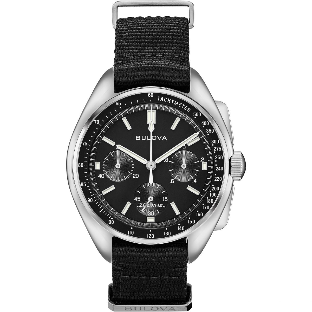Bulova Gent Black Chronograph Watch at Watch Shop GOOFASH