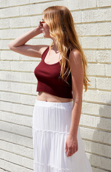Burgundy Tank Top for Woman by Pacsun GOOFASH