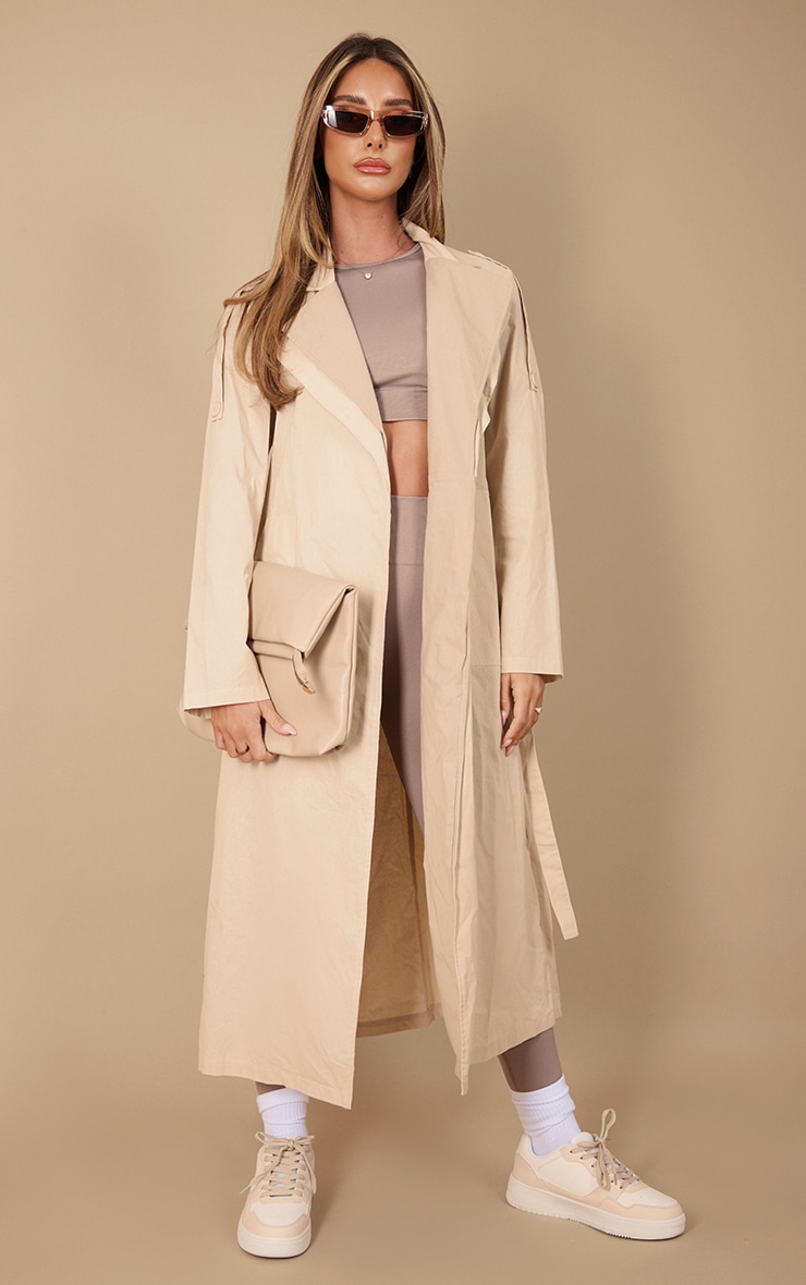 Camel - Trench Coat - Woman - PrettyLittleThing GOOFASH