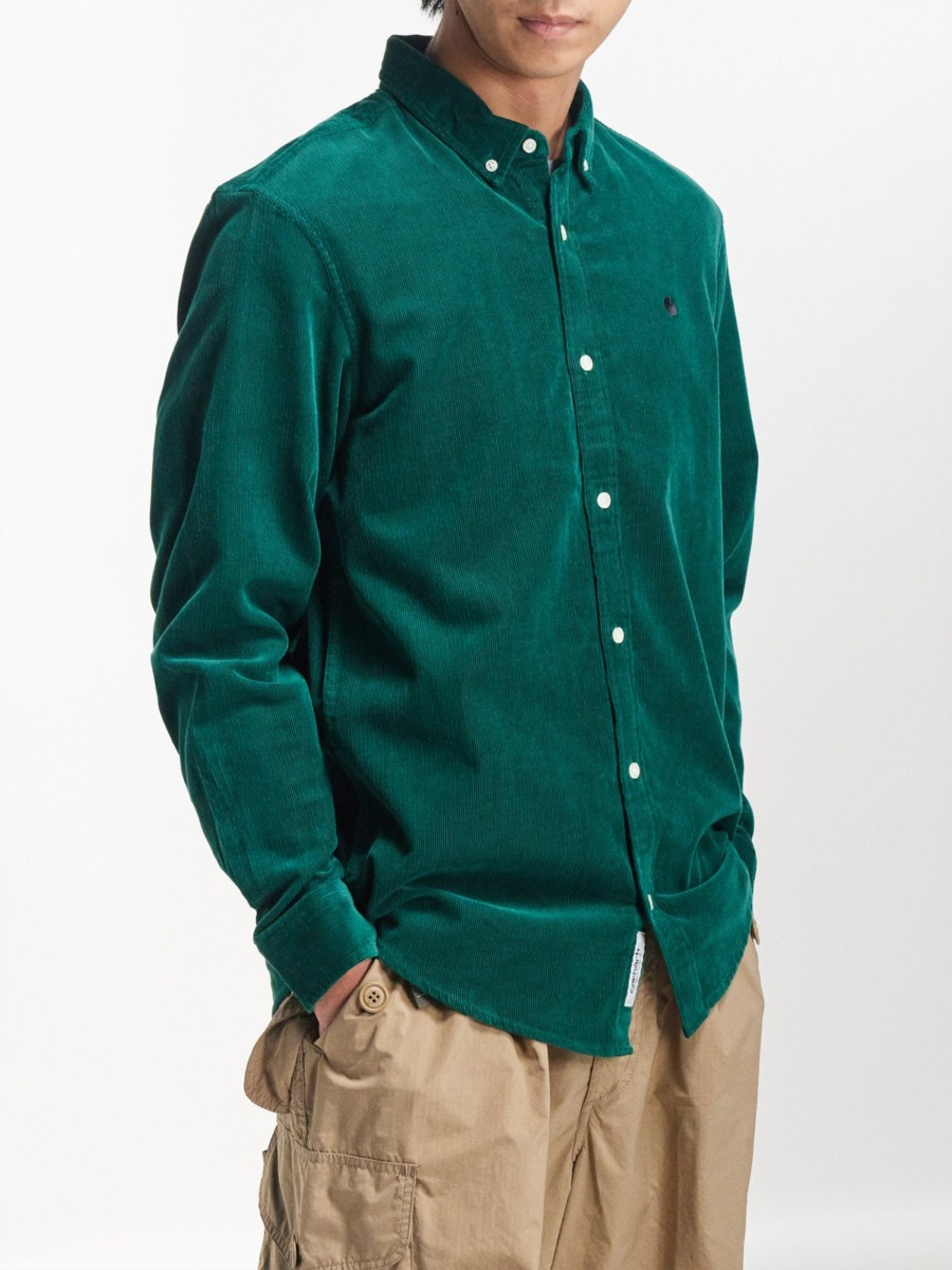 Carhartt Man Shirt Green by Matches Fashion GOOFASH