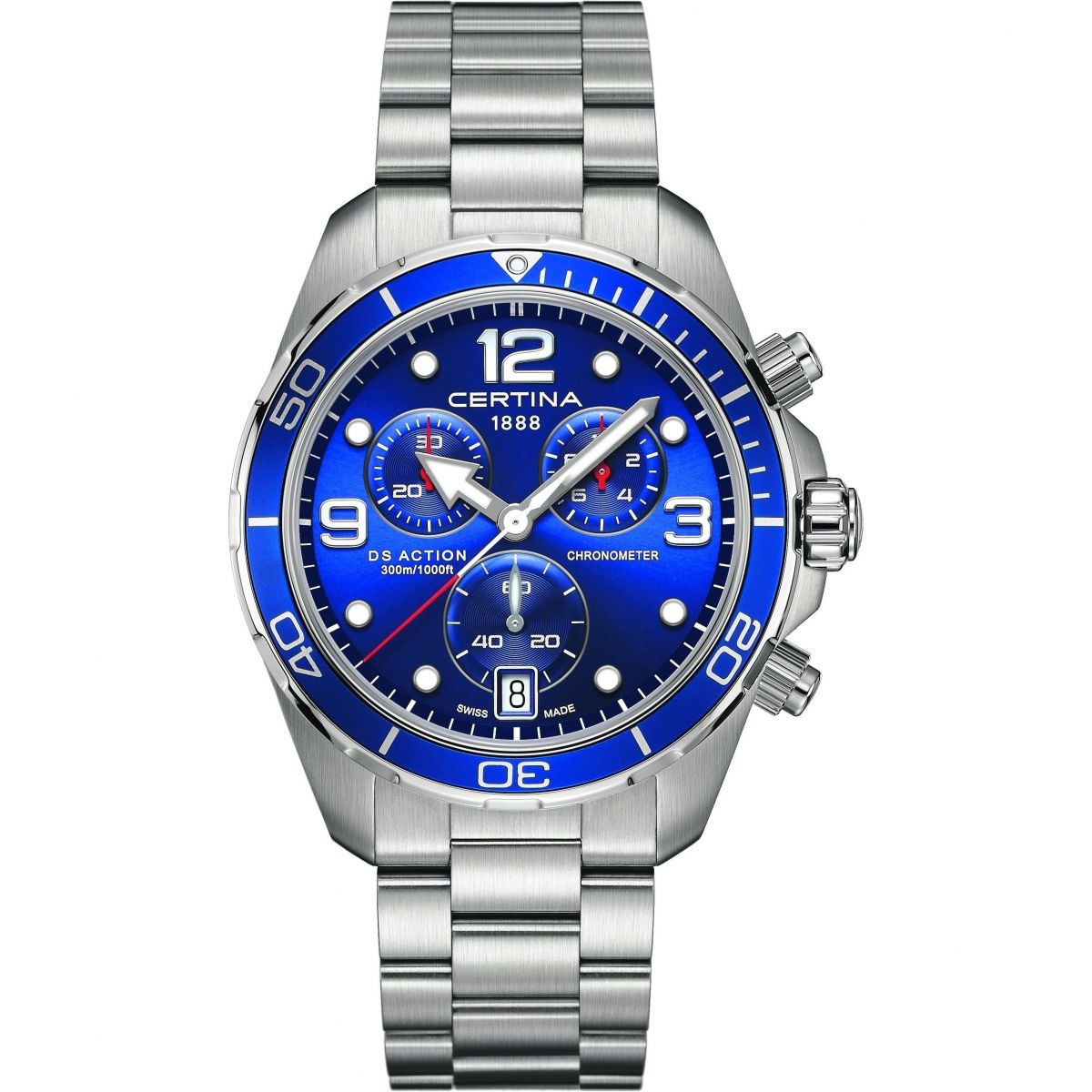 Certina - Gents Chronograph Watch Blue - Watch Shop GOOFASH