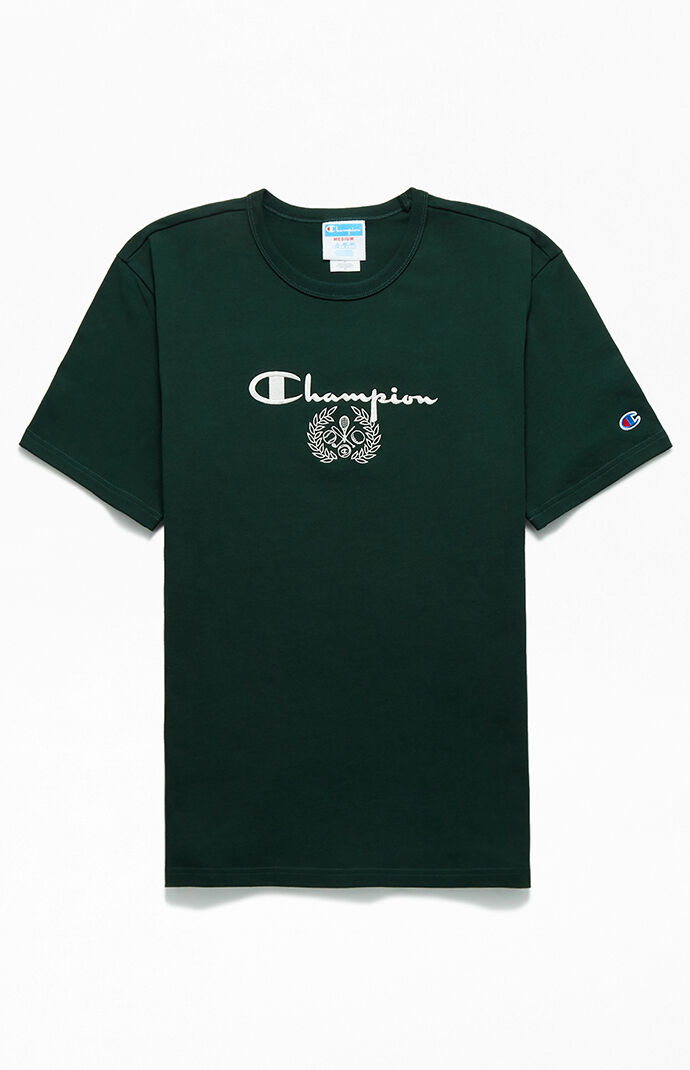 Champion Men's Green T-Shirt by Pacsun GOOFASH