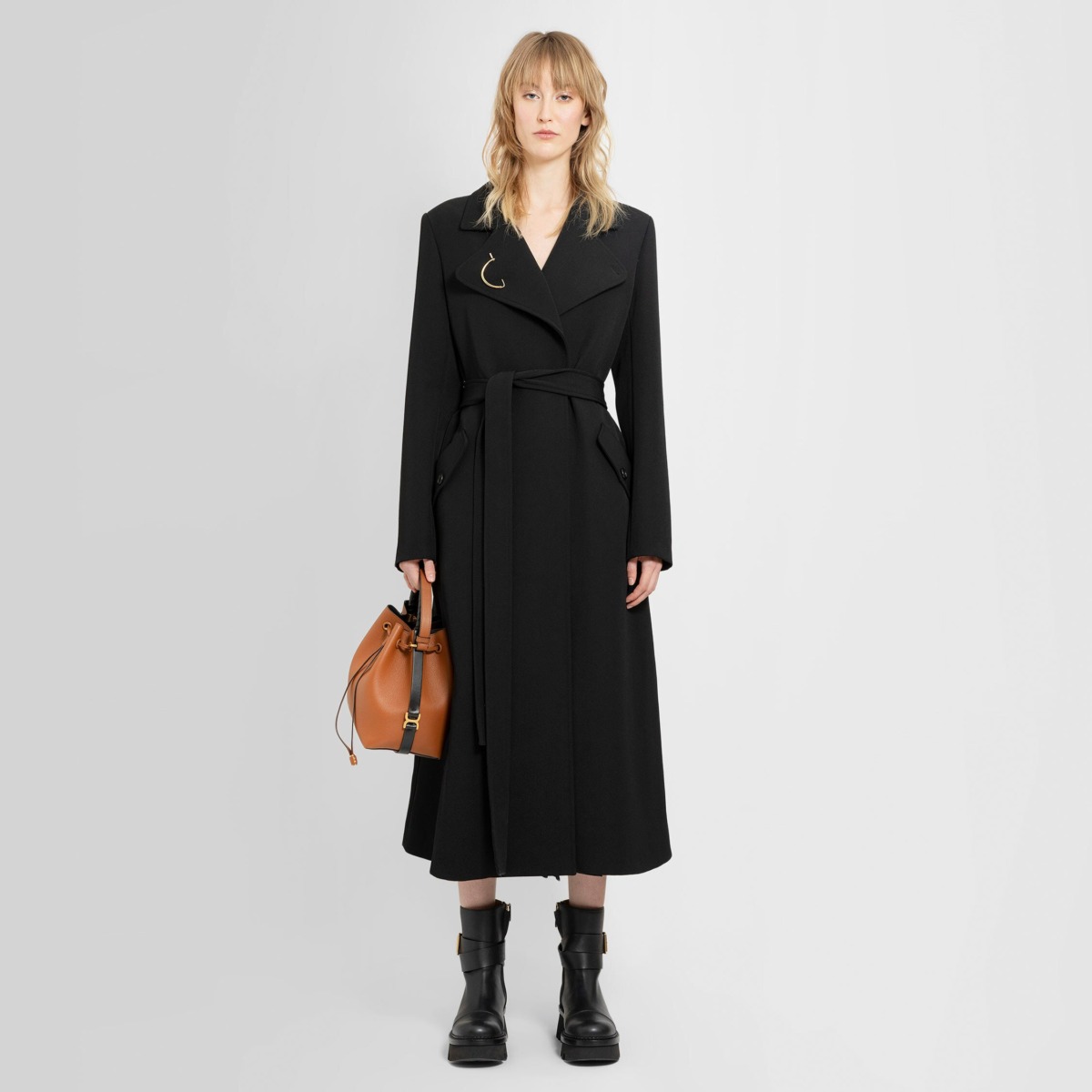 Chloé - Women's Coat in Black from Antonioli GOOFASH