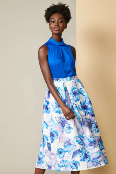 Closet London - Blue Full Skirt Dress GOOFASH