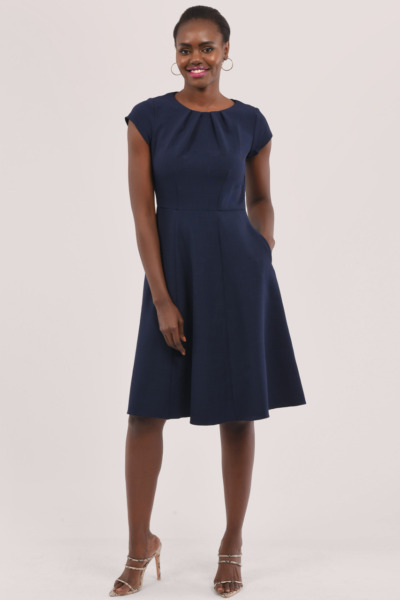 Closet London - Womens Full Skirt Dress Blue GOOFASH