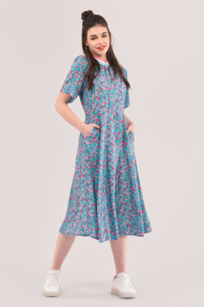 Closet London - Womens Full Skirt Dress in Print GOOFASH