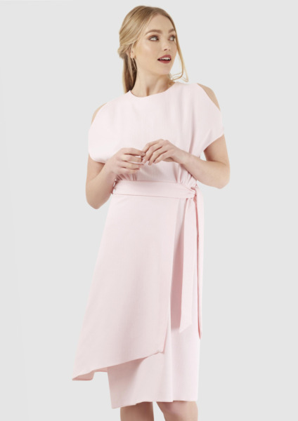 Closet London Womens Wrap Dress Pink GOOFASH