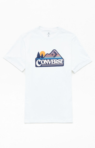 Converse Men T-Shirt in White Pacsun GOOFASH