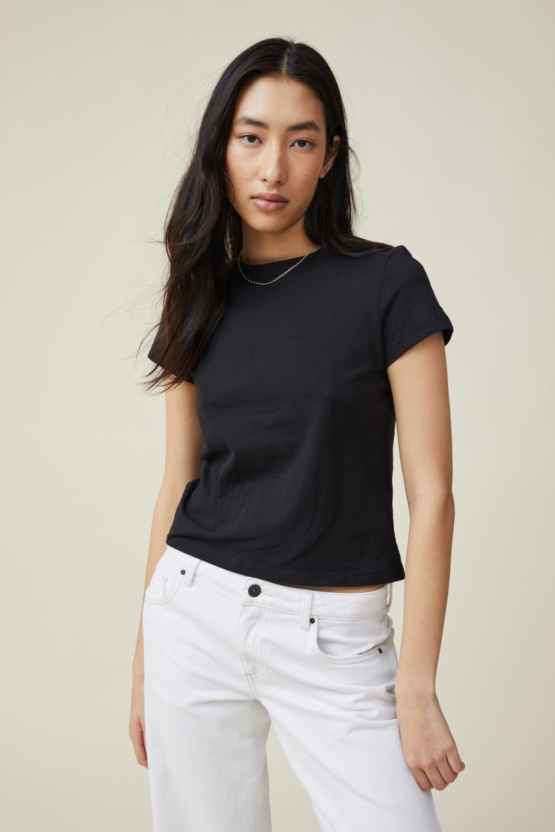 Cotton On Black Women T-Shirt GOOFASH