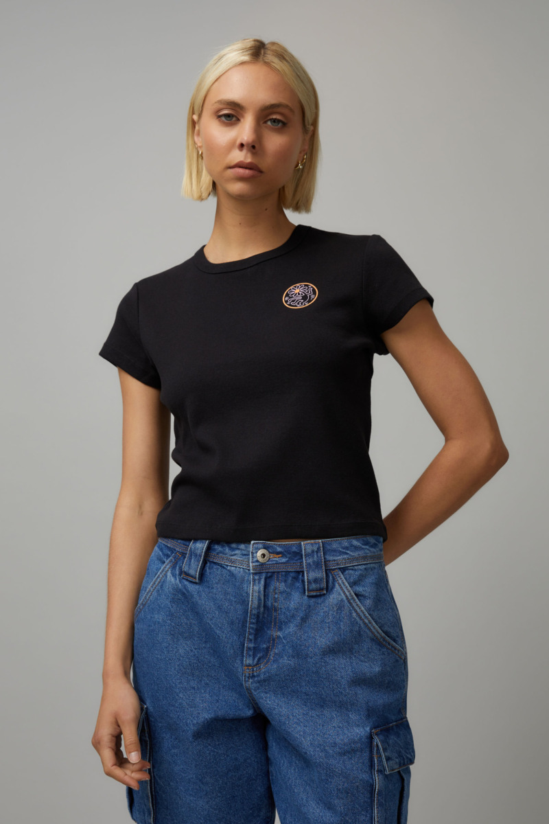 Cotton On Black Womens T-Shirt Factorie GOOFASH