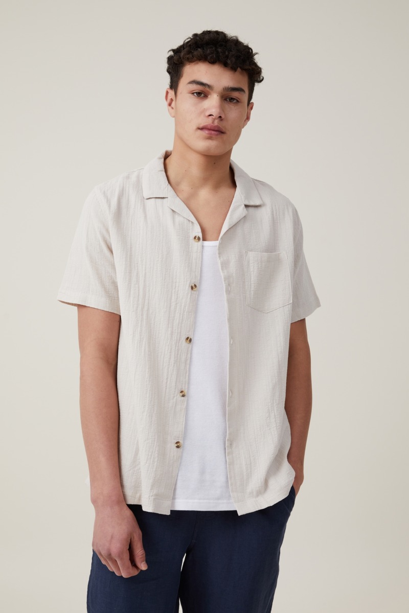 Cotton On - Grey - Short Sleeve Shirt GOOFASH