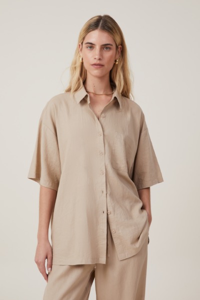 Cotton On - Grey - Women's Short Sleeve Shirt GOOFASH