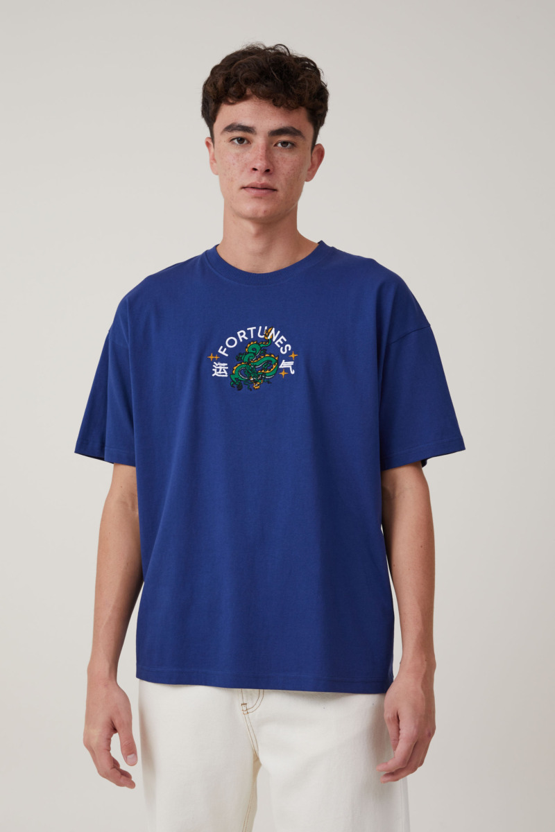 Cotton On - Men Blue T-Shirt GOOFASH