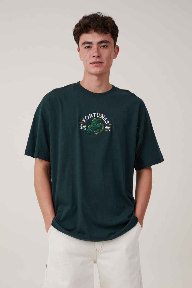 Cotton On - Men's Green T-Shirt GOOFASH