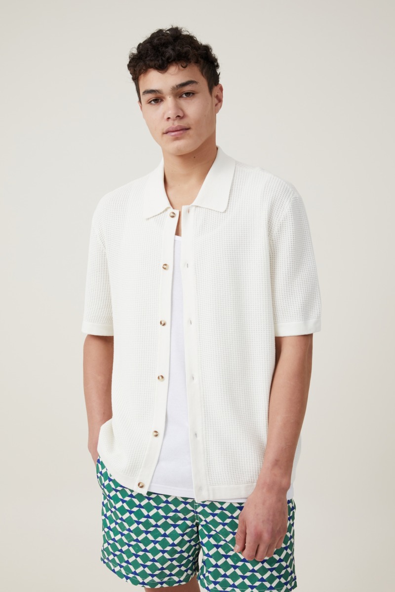 Cotton On - Mens Short Sleeve Shirt - White GOOFASH