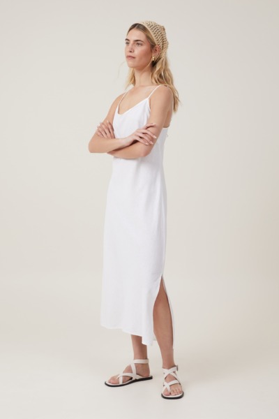 Cotton On Midi Dress in White Woman GOOFASH
