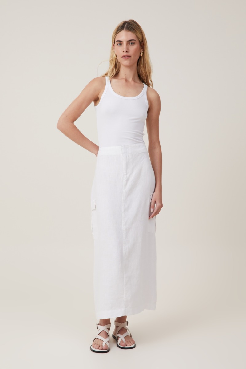 Cotton On - White Ladies Skirt GOOFASH