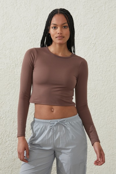 Cotton On - Women Long Sleeve Top - Grey GOOFASH