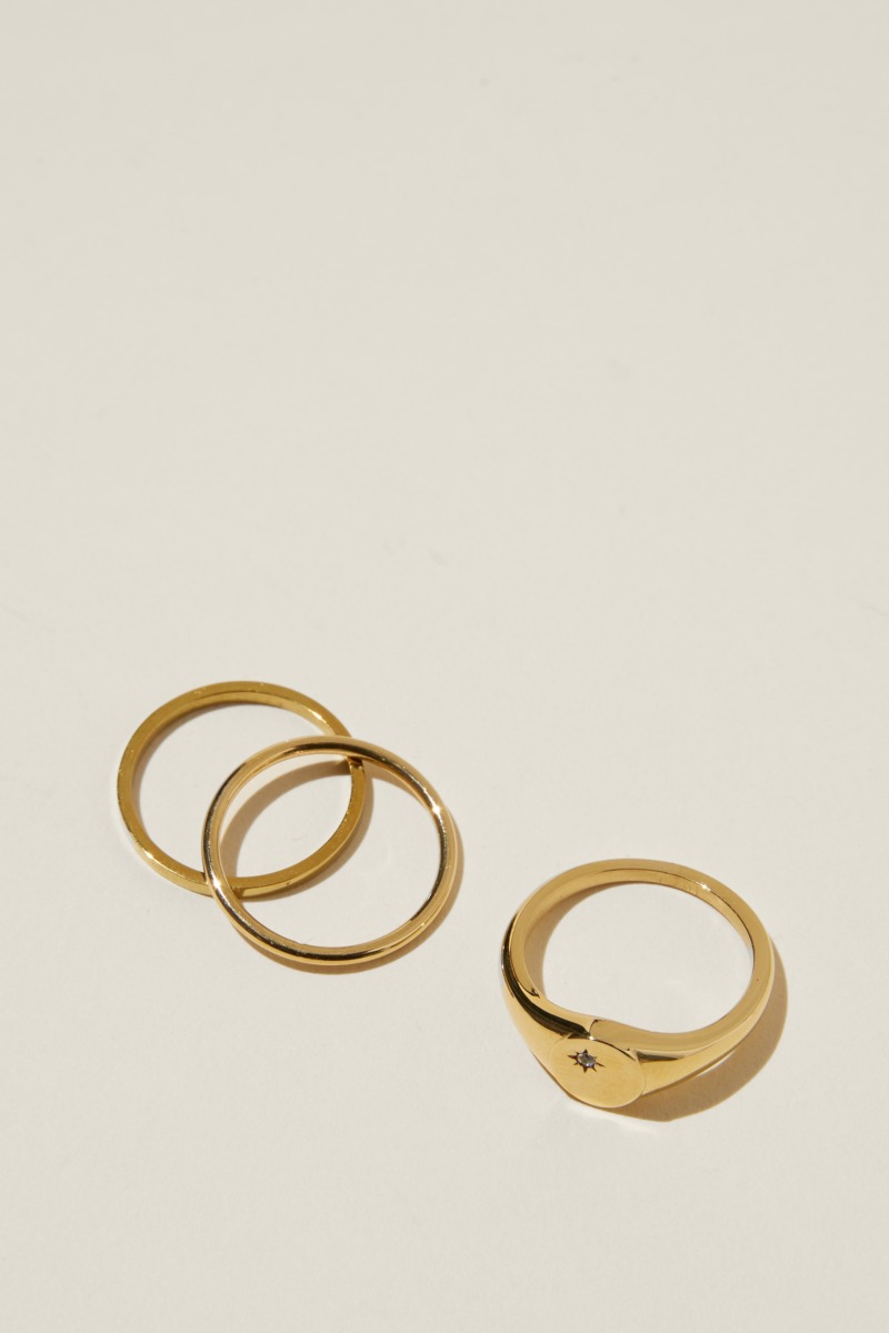 Cotton On Women's Gold Ring by Rubi GOOFASH