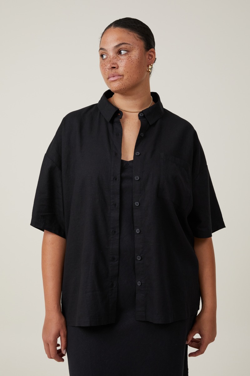 Cotton On - Women's Short Sleeve Shirt Black GOOFASH