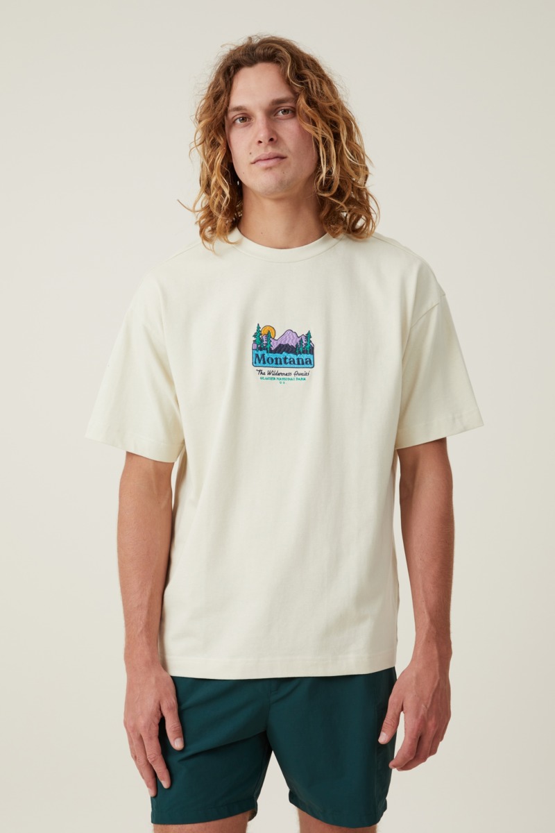 Cream Man T-Shirt - Cotton On GOOFASH