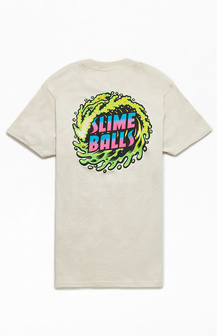 Cream T-Shirt Slime Balls - Pacsun GOOFASH