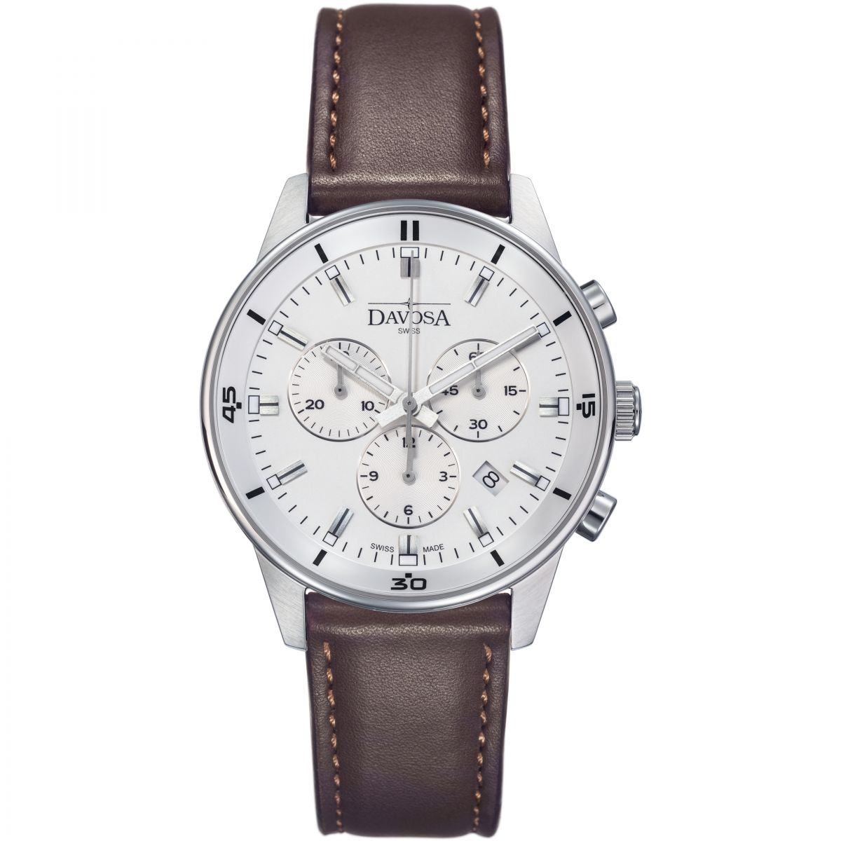 Davosa - White Chronograph Watch Watch Shop Gents GOOFASH