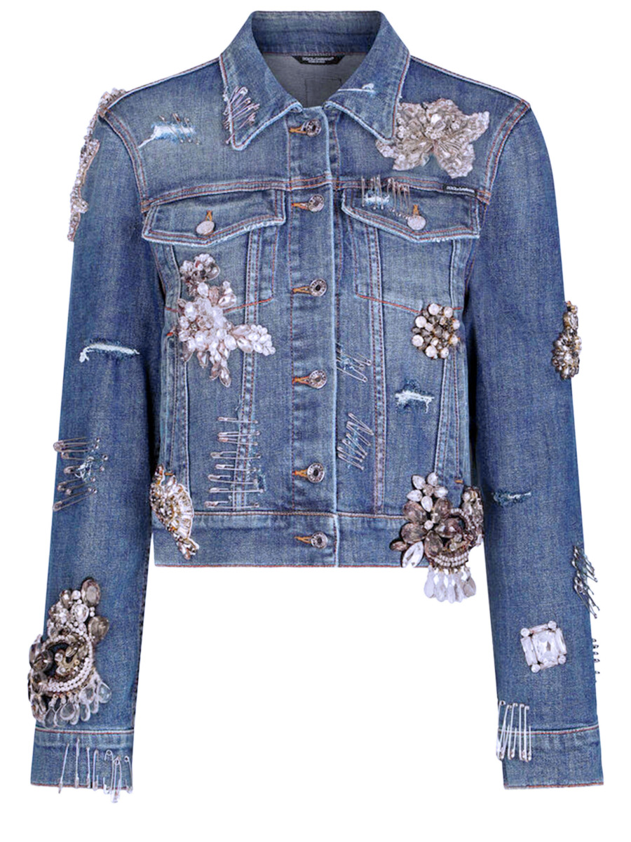 Denim Jacket in Blue Dolce & Gabbana - Leam GOOFASH