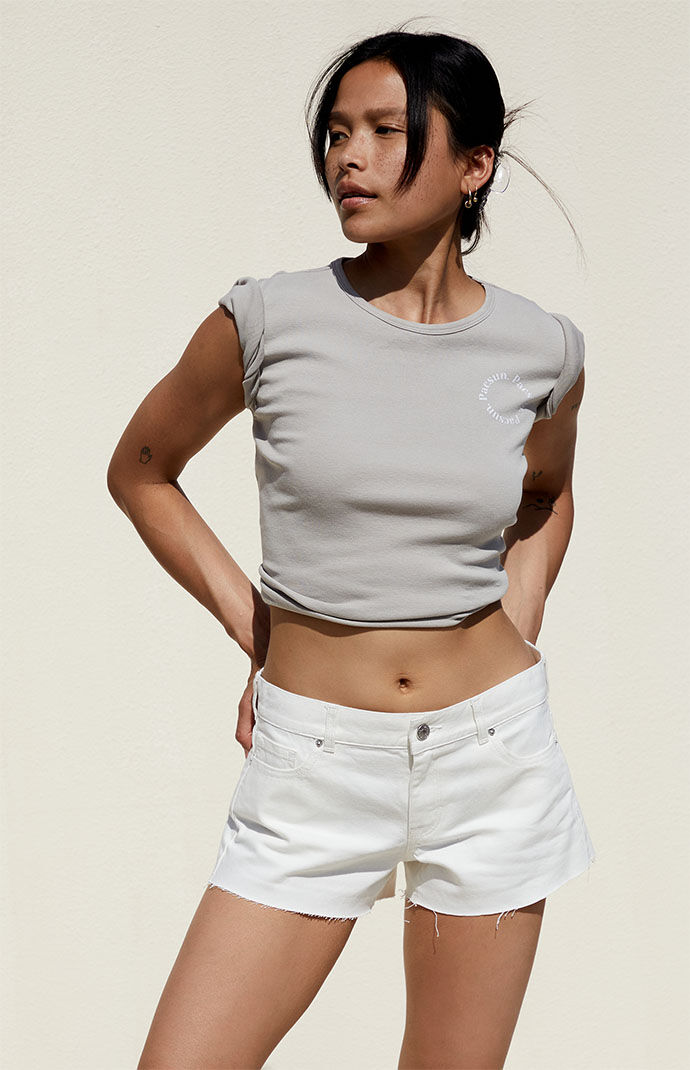 Denim Shorts White for Woman from Pacsun GOOFASH