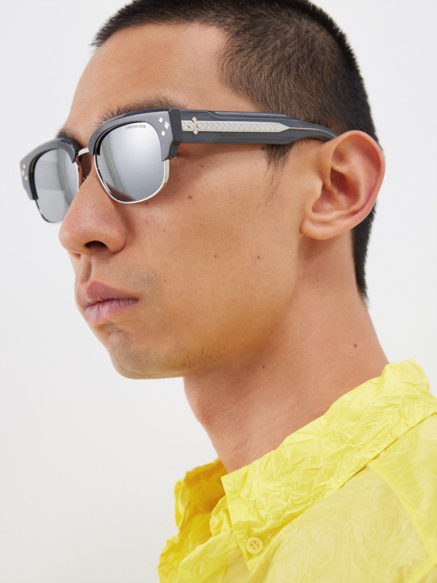 Dior Men Sunglasses in Grey by Matches Fashion GOOFASH