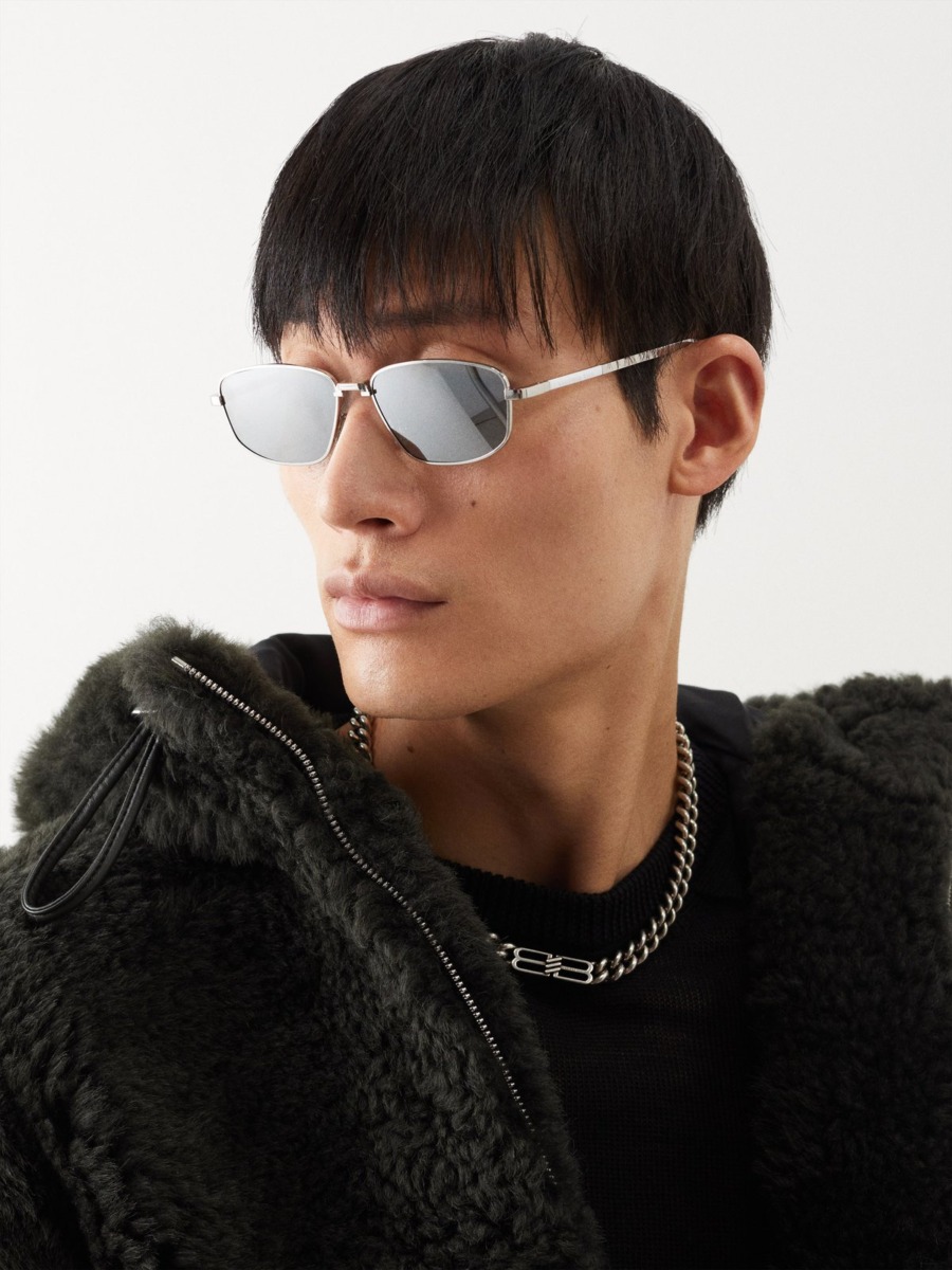 Dior Men's Sunglasses in Silver by Matches Fashion GOOFASH