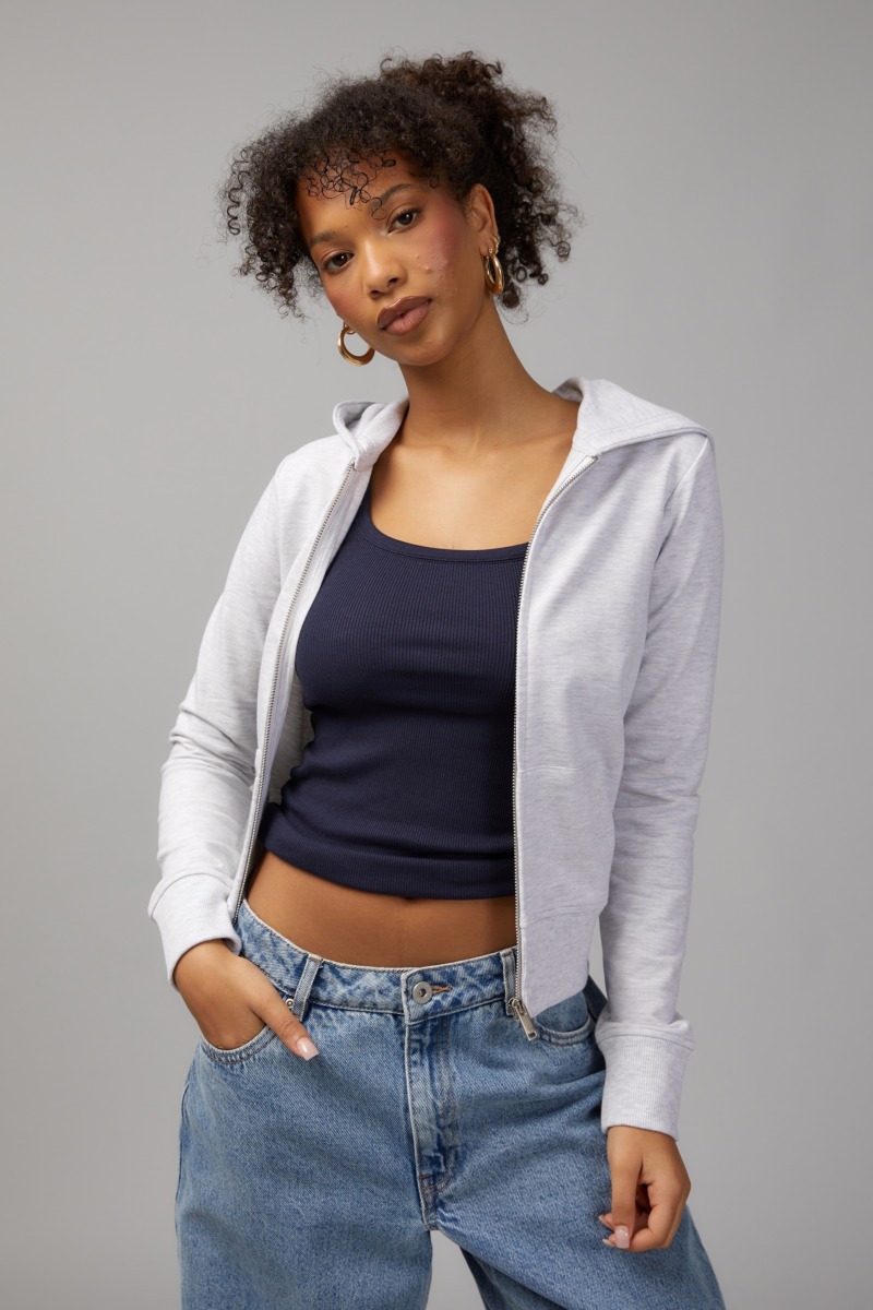 Factorie Womens Silver Hoodie at Cotton On GOOFASH