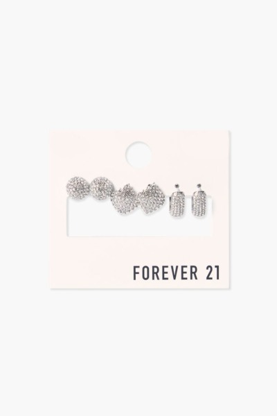 Forever 21 Silver Earrings GOOFASH