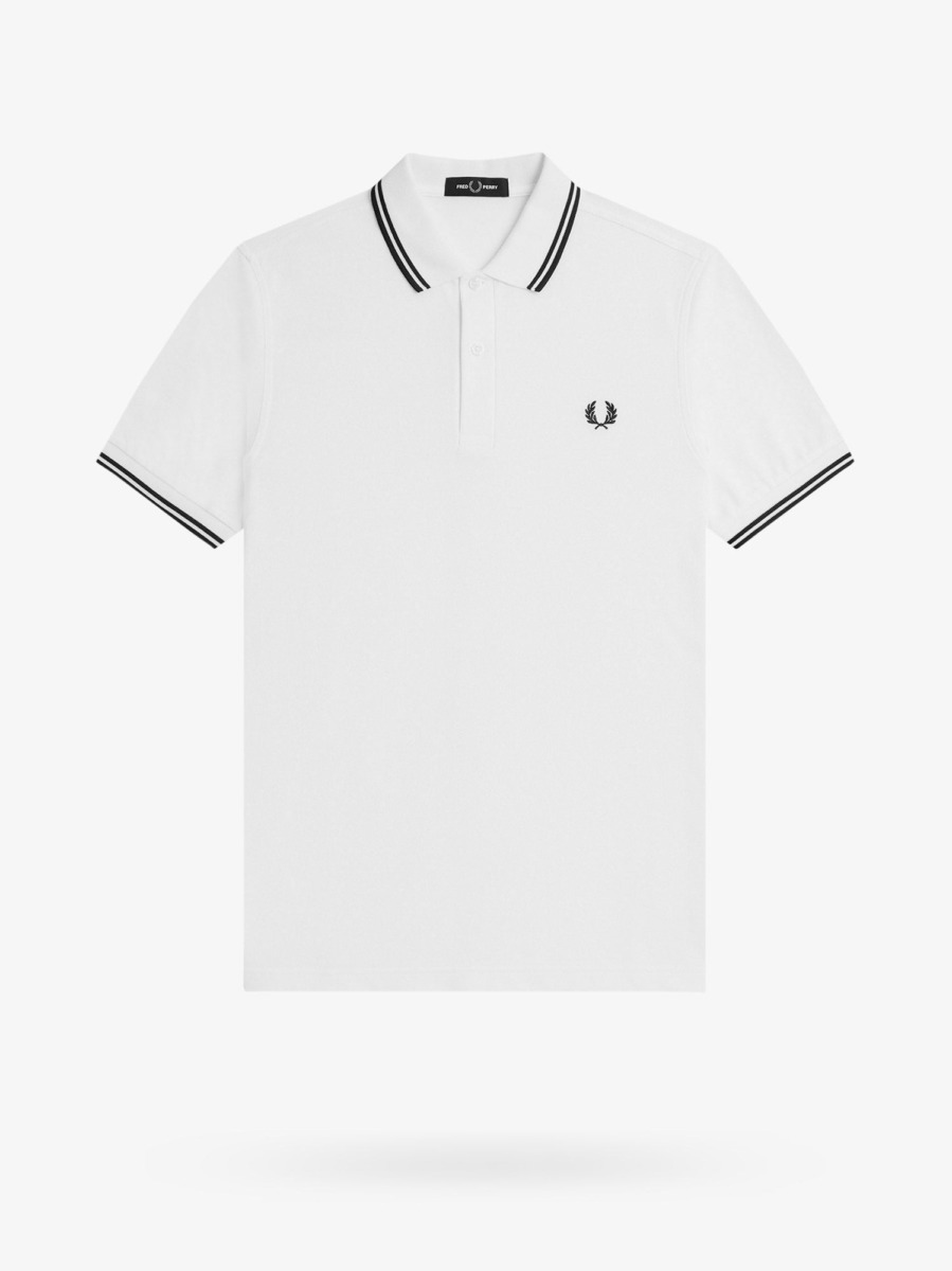 Fred Perry Mens Poloshirt in White by Nugnes GOOFASH