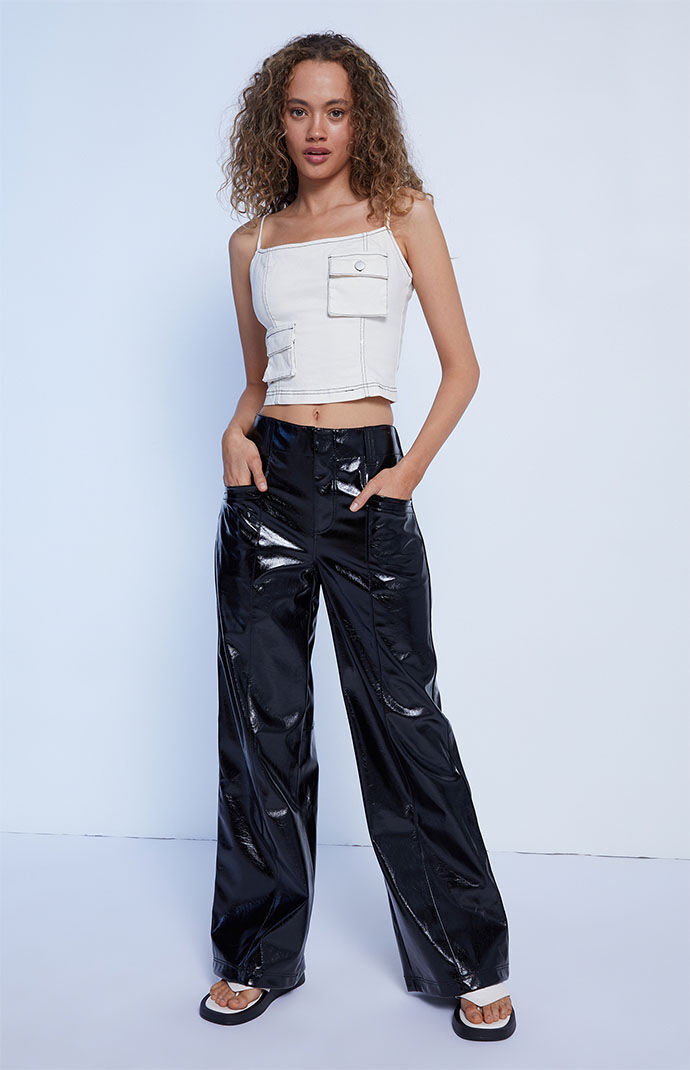 Free People - Womens Black Trousers from Pacsun GOOFASH