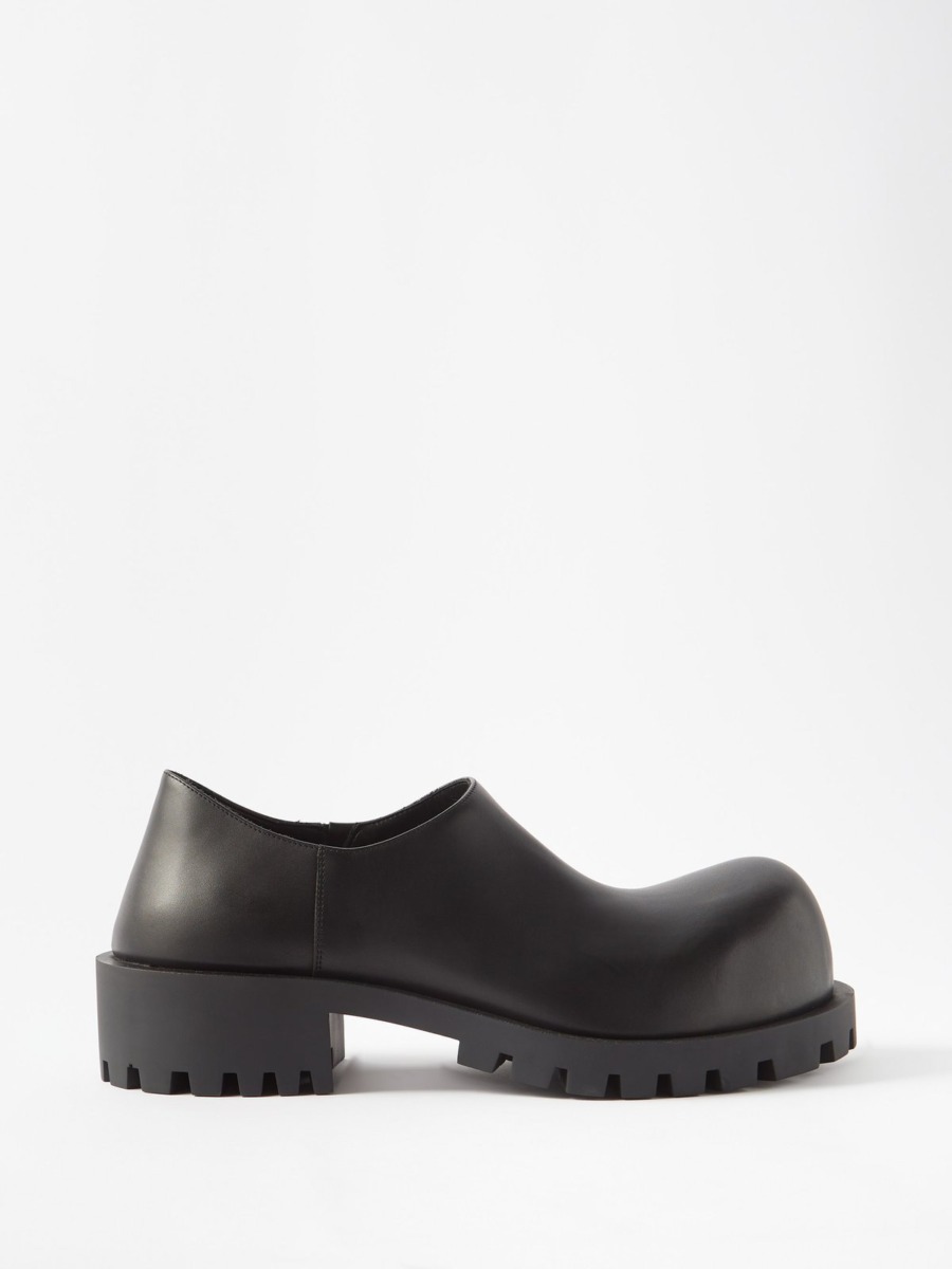 Gent Leather Shoes Black Matches Fashion Balenciaga GOOFASH